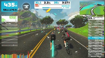 Zwift Insider Tiny Race (3 of 4) (B) on Two Bridges Loop (Z1) - full version