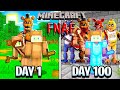 I Survived 100 Days of FNAF ANIMATRONICS in Minecraft...