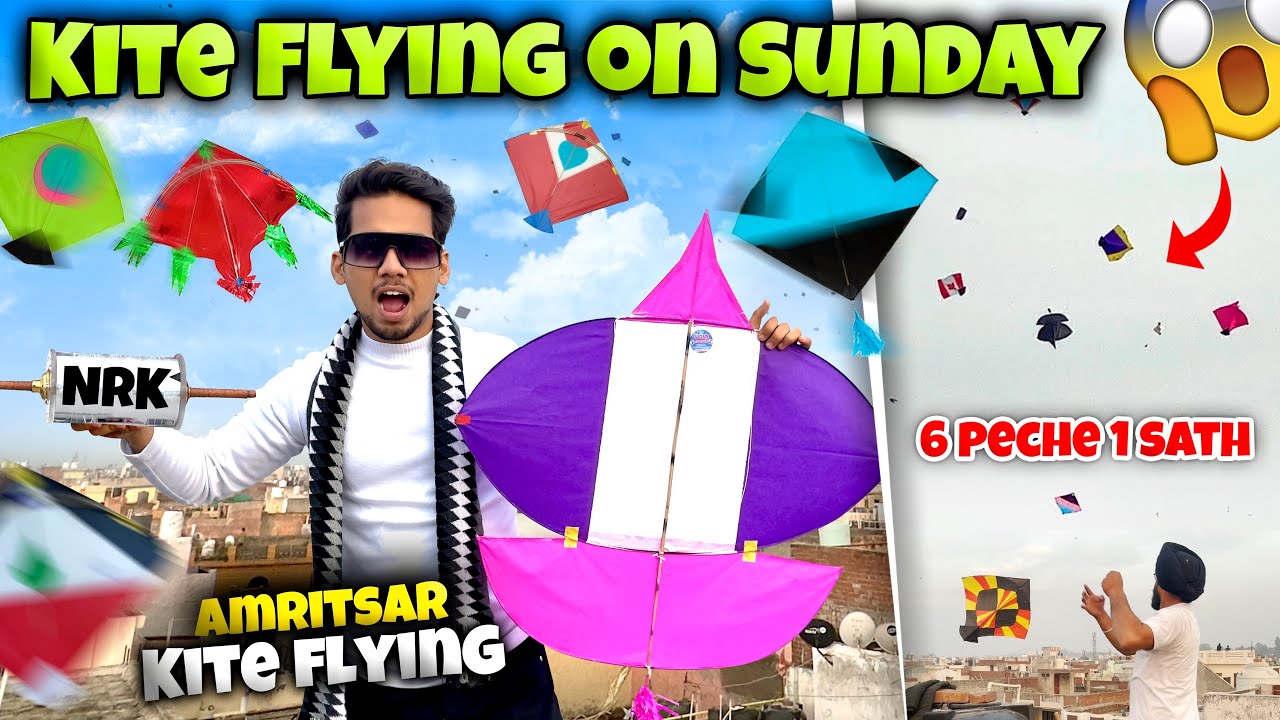 Kite Flying on Sunday 2026 | Kite Looting | Amritsar Kite Flying 2026 | Patangbaazi vlog