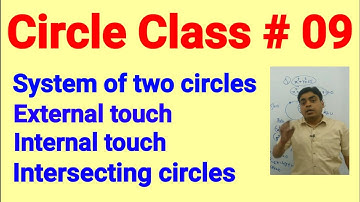 Circle # 09 | System of two circles and number of common tangents between two circles