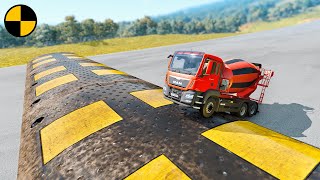 Cars vs Giant Speed Bump #4 😱 BeamNG.Drive