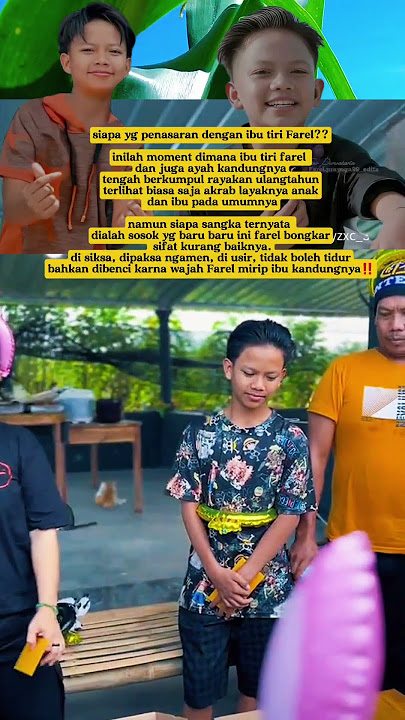 inilah wajah ibu tiri farel yg kurang baik perlakuan terhadapnya #farelprayoga #ibutiri