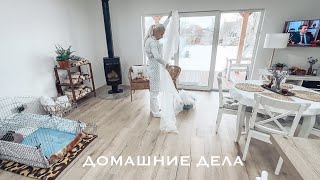 🧹 ДОМАШНИЕ ДЕЛА 🧺 ГОТОВЛЮ👩‍🍳 УБИРАЮ | ЩЕНКИ НАВОДЯТ БЕСПОРЯДОК