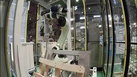 Assembling Wooden Pallets - Kawasaki BX100N robot
