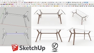 How to make a table in sketchup + Vray render