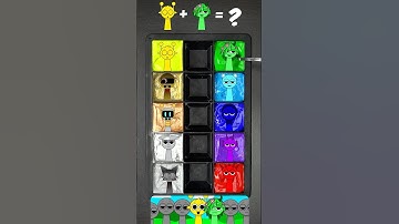 Guess the color of the character and the horror character💀🌈Color mixing Sprunki #satisfying #sprunki