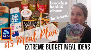 ALDI $15 Grocery Budget Challenge! Aldi Australia 15 meals for 15 dollars | Cheap Meal Ideas