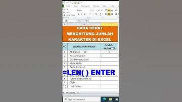 Cara Cepat Menghitung Jumlah Karakter di Excel #shorts #lenterailmu89 #belajarkomputer #belajarexcel