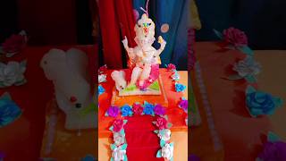 Sukhkarta Dukhharta// Ganpati Decoration at home #ganeshchaturthi #ganeshutsavspecial #shorts #viral