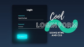 Login Form With Neon Hover Animations Using HTML and CSS