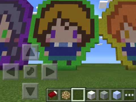 Minecraft Pe ドット絵でµ Sのメンバーを作ってみた Youtube