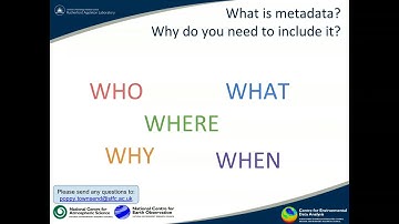 Give Us Your Data Webinar, Section 3 - Metadata
