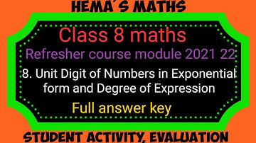 Tn class 8th maths refresher course module chapter 8 answers