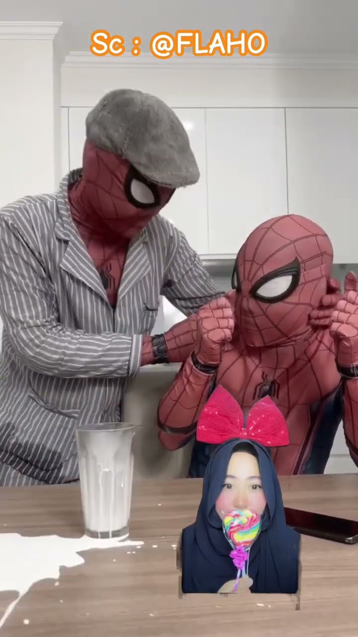SPIDERMAN MENGINGAT MASA KECIL BAHAGIA DENGAN PAPA ⁉️ @FLAHO #shorts #funny #dubbing