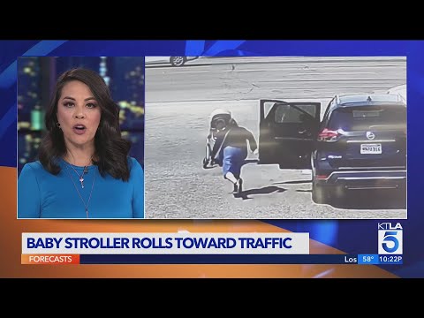 Man saves baby in stroller from rolling into traffic in San Bernardino County