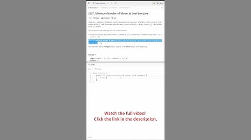 LeetCode 2037 | Minimum Number of Moves to Seat Everyone | #leetcodedailychallenge #greedy #sorting