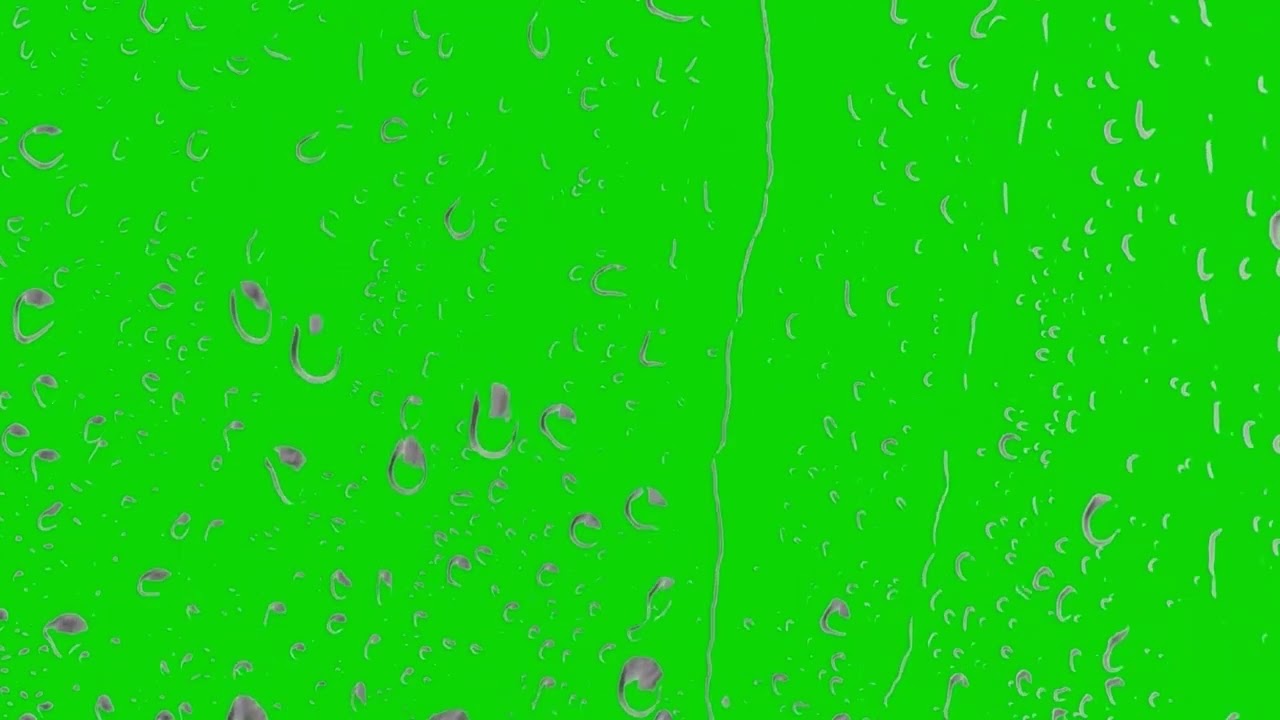 editing meterials=Water drop on screen green screen vedio