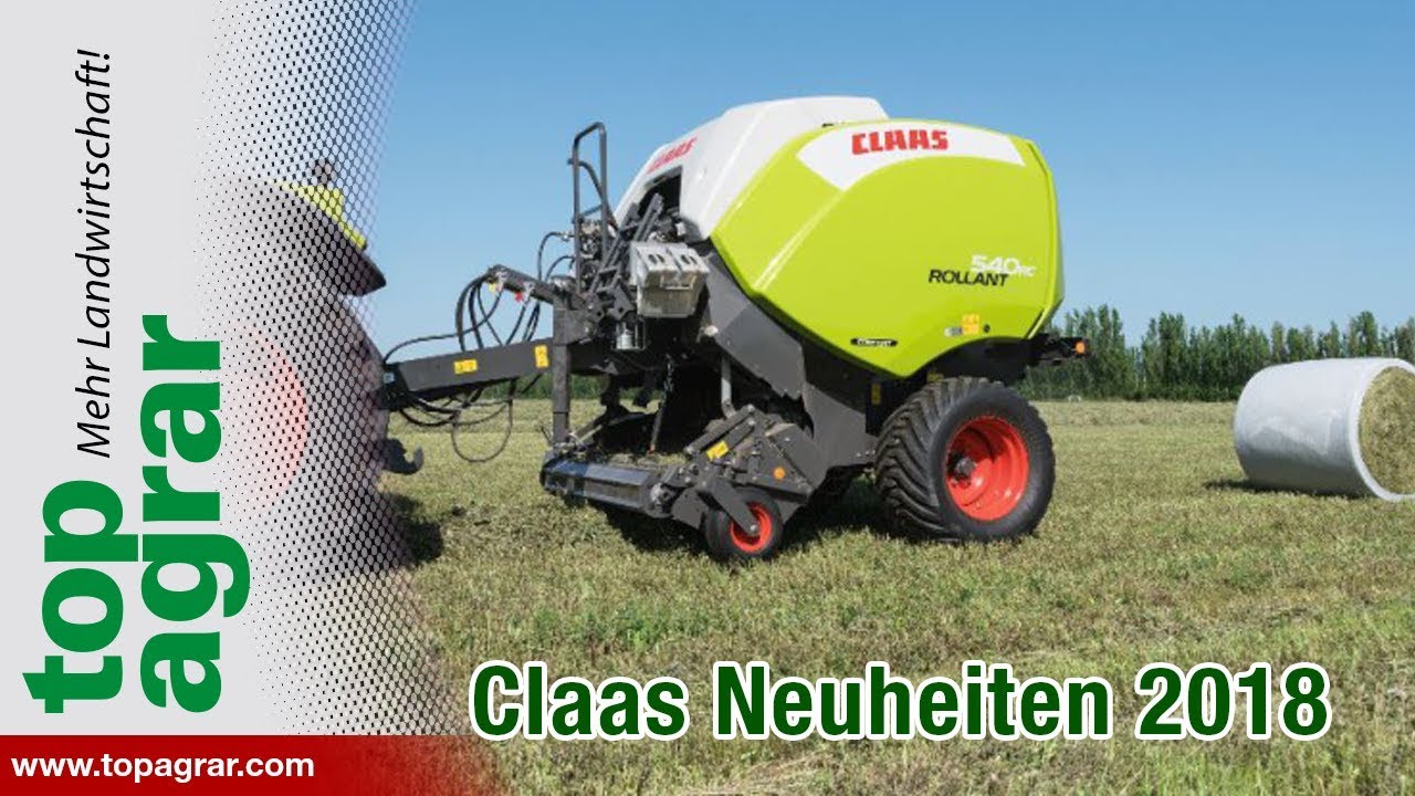 Claas Neuheiten 2018: Rollant 540, Schneidwerk Convio, Mähwerk Disco Move, Hangausgleich
