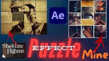 Puzzle Animation In After Effects | Puzzle Animation Like Shekhar Home | #puzzle #shekharhome #edit