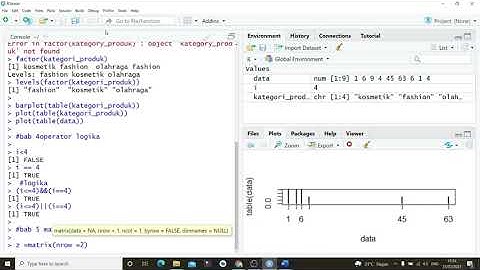 Fungsi Operator Dan Matrix Pada Bahasa R