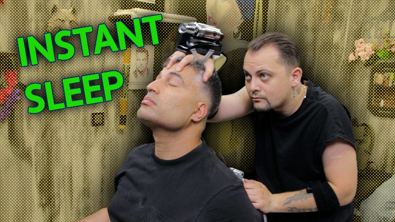 EASY SLEEP On Barber Chair | ASMR SLEEP Session In Real Barber Shop