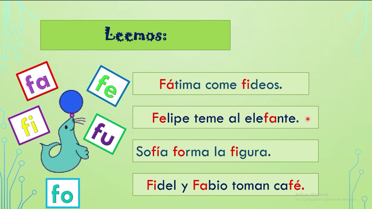 Oraciones con F - YouTube