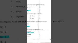 ICSE Chemistry Answer key #icseclass10 #icsechemistry10 #icsechemistry2026 #answerkey2026