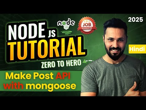 Node JS Tutorial in Hindi #55 | Make Post method  REST API with Mongoose to insert data