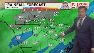Showers and drizzle tonight; Raw & chilly Thursday with more mist and light showers