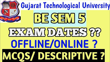 GTU Exam Time Table 2021 |BE SEM-5 EXAMS DATE | EXAM FORM DATE | DEGREE