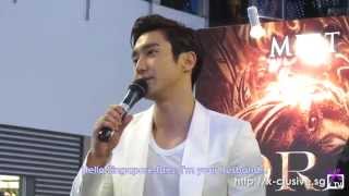 150218 Siwon's Mandarin Greeting At Dragon Blade Open Event