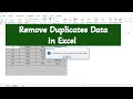 How to Remove Duplicate Data in Excel | How to Find and Remove Duplicate Values | excel tips &amp; trick