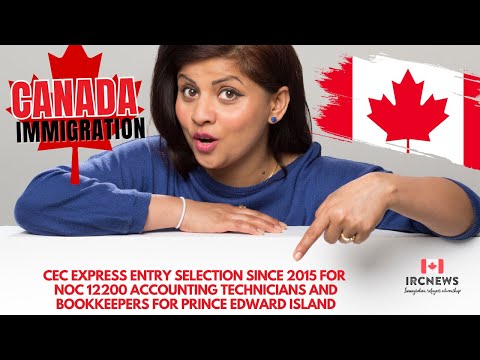 CEC Express Entry selection since 2015 for NOC 12200 Accounting technicians and bookkeepers for PEI