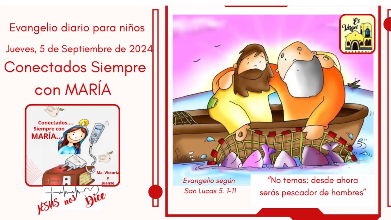 Evangelio diario para niños, jueves 5 de septiembre de 2024, evangelio ...
