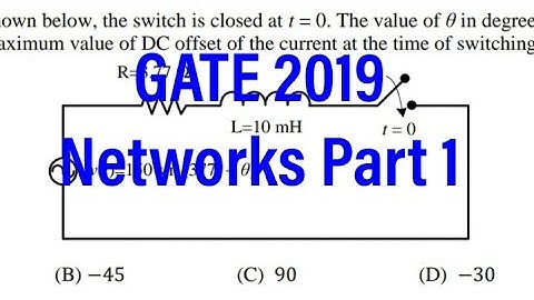 GATE 2019 Solution Part 1 | Networks | Electrical Engineering