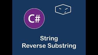 string reverse substring in c#