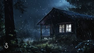 Hail & Rain On Bedroom Window ❄️ Black Screen | 12 Hours | Sleep In Series