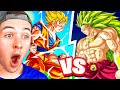 Reacting to GOKU and VEGETA vs BROLY! (DRAGON BALL Z)