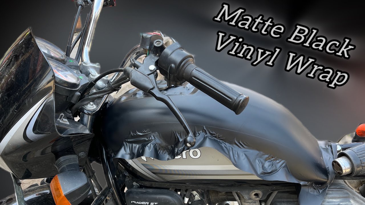 How To Matte Black Vinyl Wrapping || Bike Vinyl Wrap || 