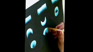 Basics of #one stroke painting /Flat brush strokes #shorts