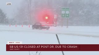 'Slow down!': Multiple crashes reported along US-131
