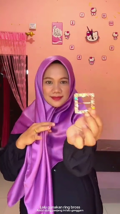 Beautiful ribbon square hijab tutorial, #hijab #hijabtutorial #subscribe #style