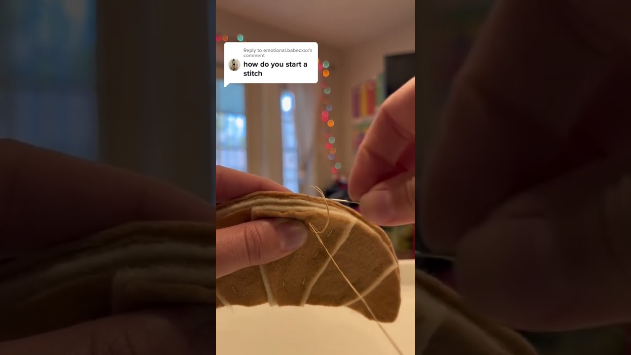 How to start a blanket stitch. 