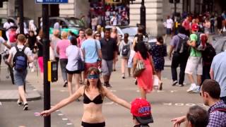 Girl Undresses in Public for Courageous Cause