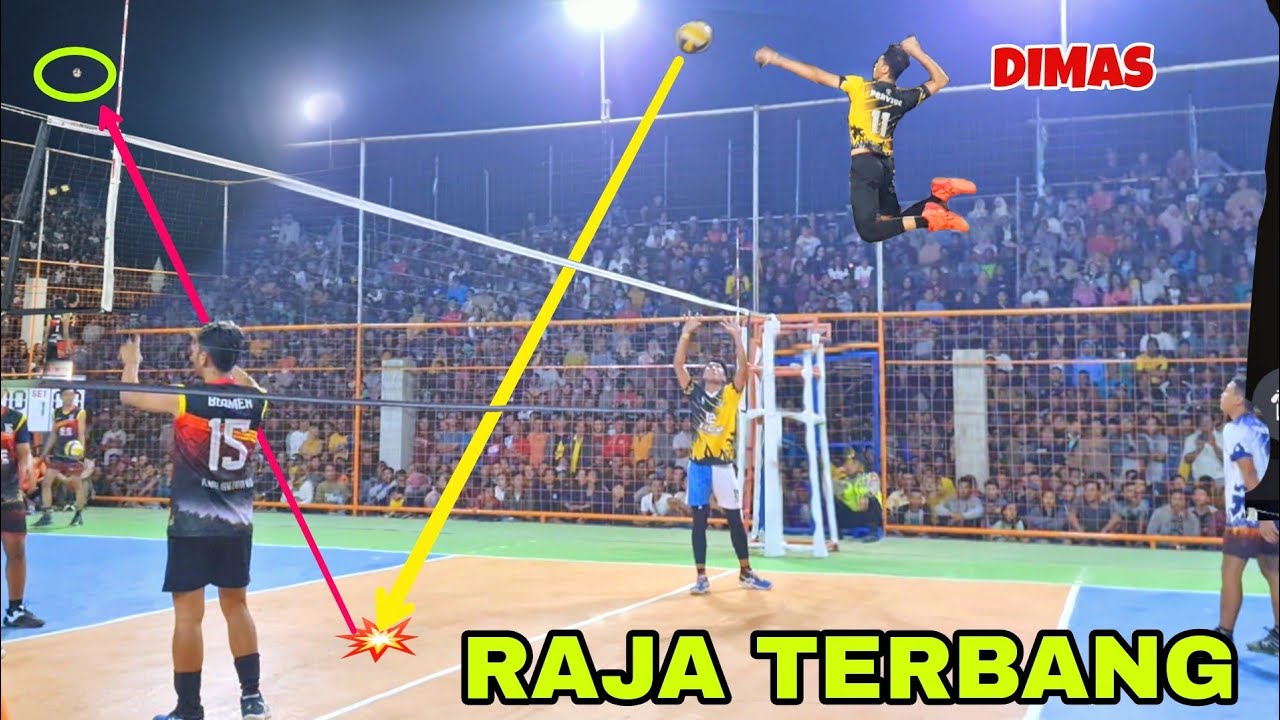 MBLEDOS❗️SMASH PEMANASAN DIMAS SAPUTRA BUWAT RIBUAN PENONTON TERKAGUM, BOLA KELUAR JARING