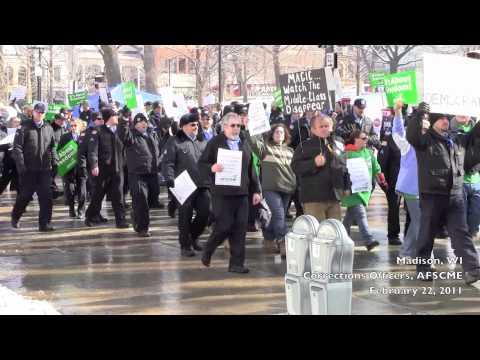 afscme corrections officers rally in madison wi on february 22 wisconsin correctional officers