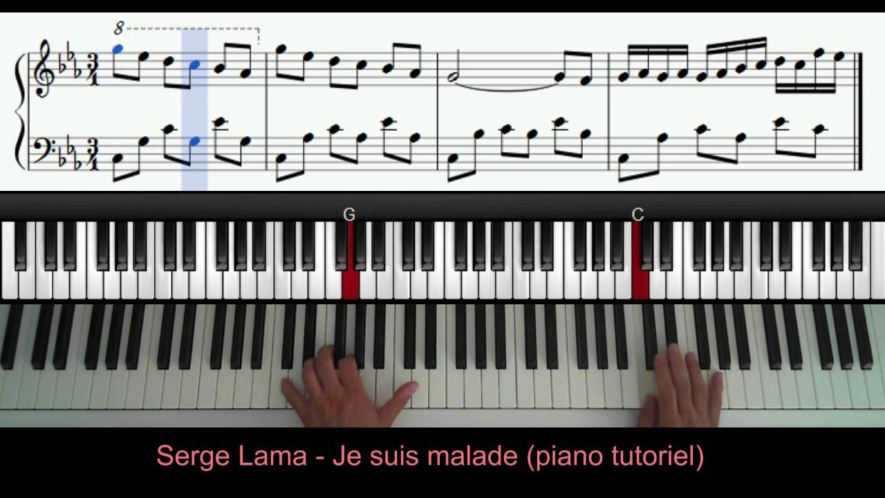 Serge Lama Je Suis Malade Piano Tutoriel Youtube Chords for je suis malade.: serge lama je suis malade piano tutoriel