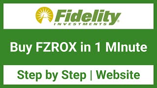 How to Buy FZROX on Fidelity | 2024 | Website