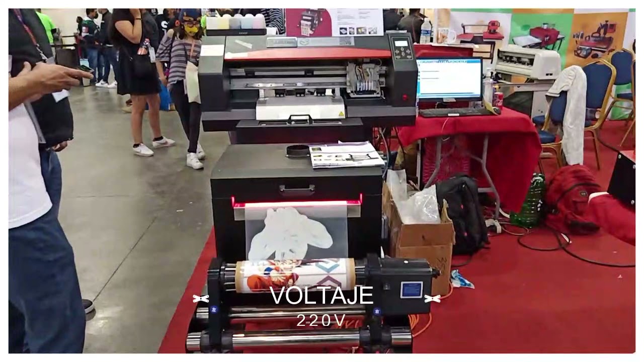 OLLIN A3 DTF printer in Fespa Mexico 2021 - YouTube