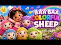 Baa Baa Colorful Sheep Song | Alishba Kids Learning Fun | Farm Animal Nursery Rhymes